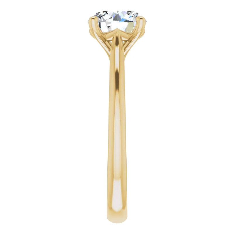 Round Brilliant Moissanite Cathedral Solitaire