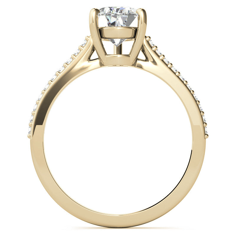 Pear Accented Engagement Ring