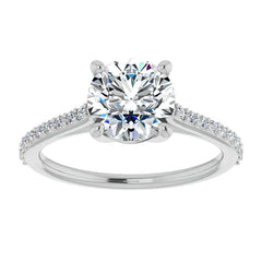 Round Accented Engagement Ring
