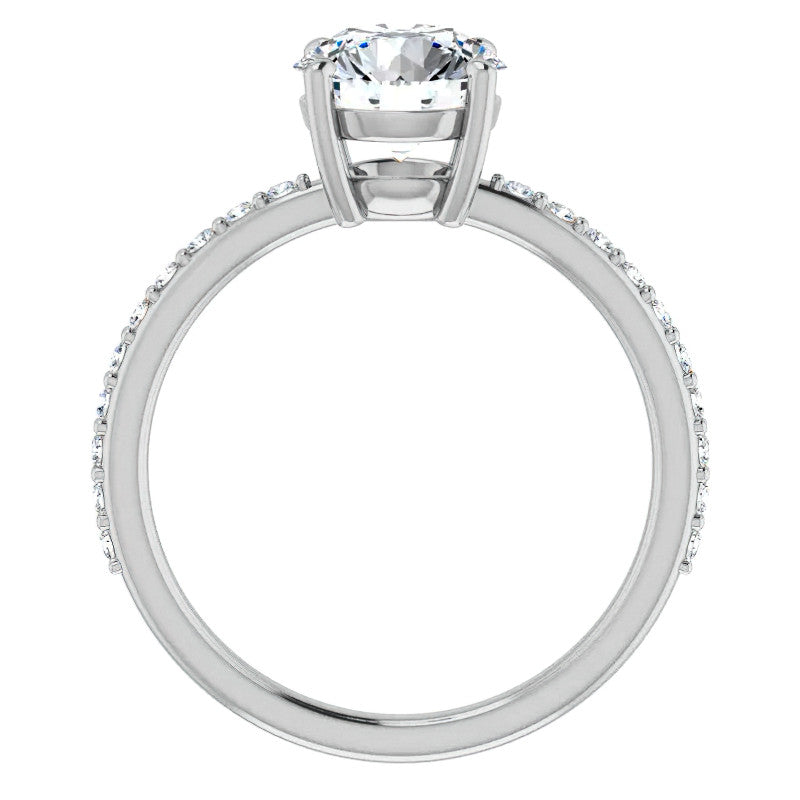 Round Brilliant Moissanite Petite Basket Engagement Ring