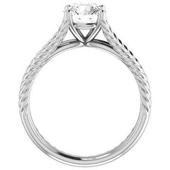 Round Cathedral Split Shank Woven Solitaire