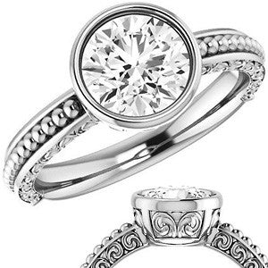 Bezel Accented Solitaire