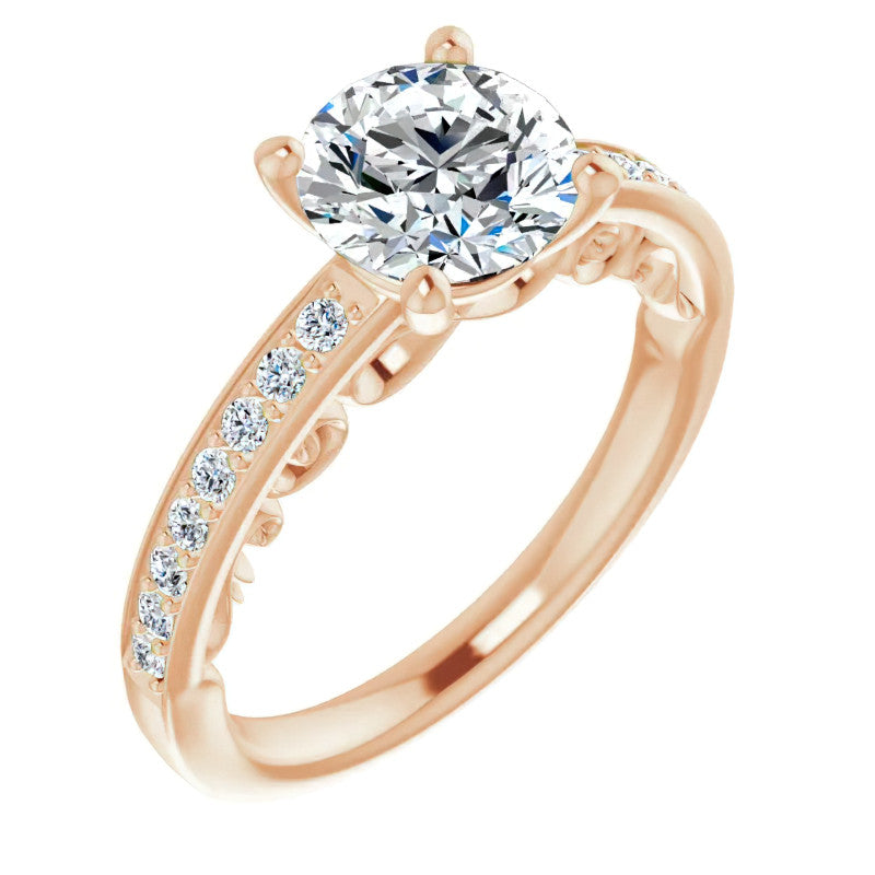 Round Infinity Design Engagement Ring