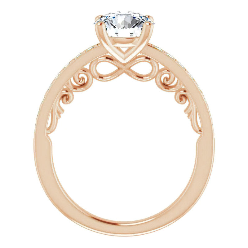 Round Infinity Design Engagement Ring