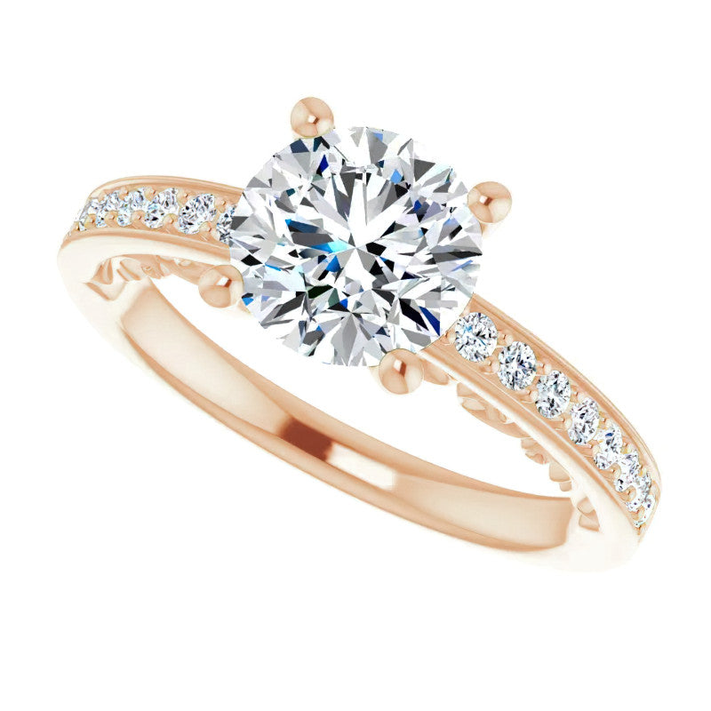 Round Infinity Design Engagement Ring