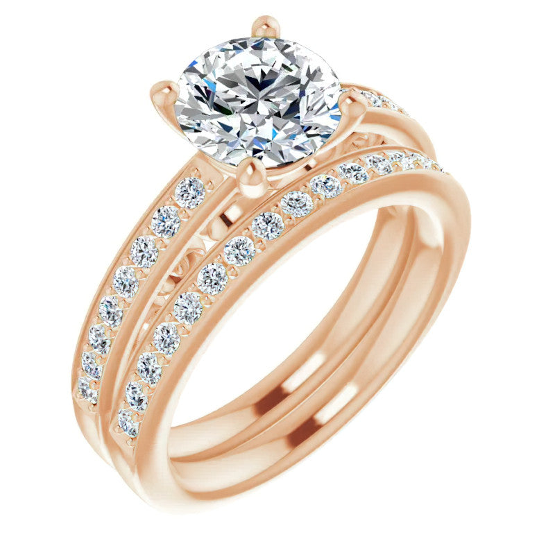 Round Infinity Design Engagement Ring