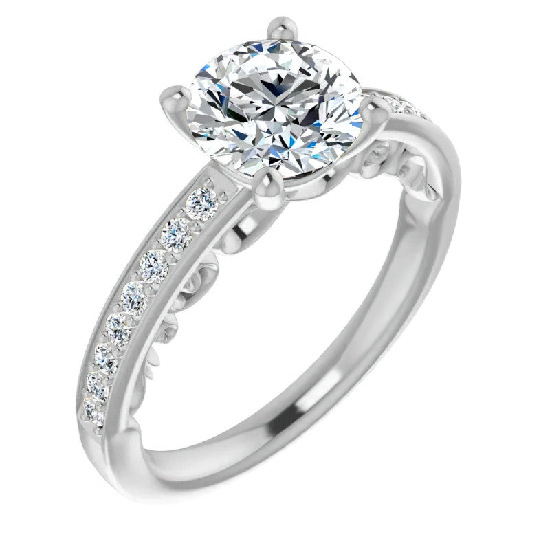 Round Infinity Design Engagement Ring