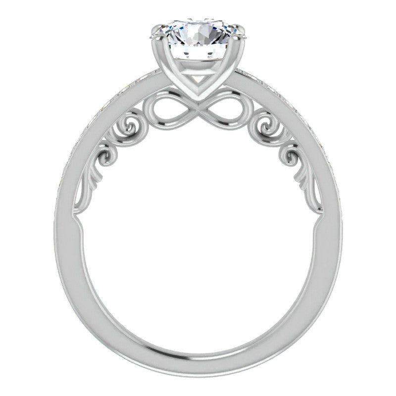 Round Infinity Design Engagement Ring
