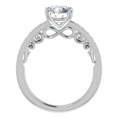 Round Infinity Design Engagement Ring