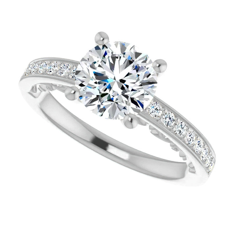 Round Infinity Design Engagement Ring