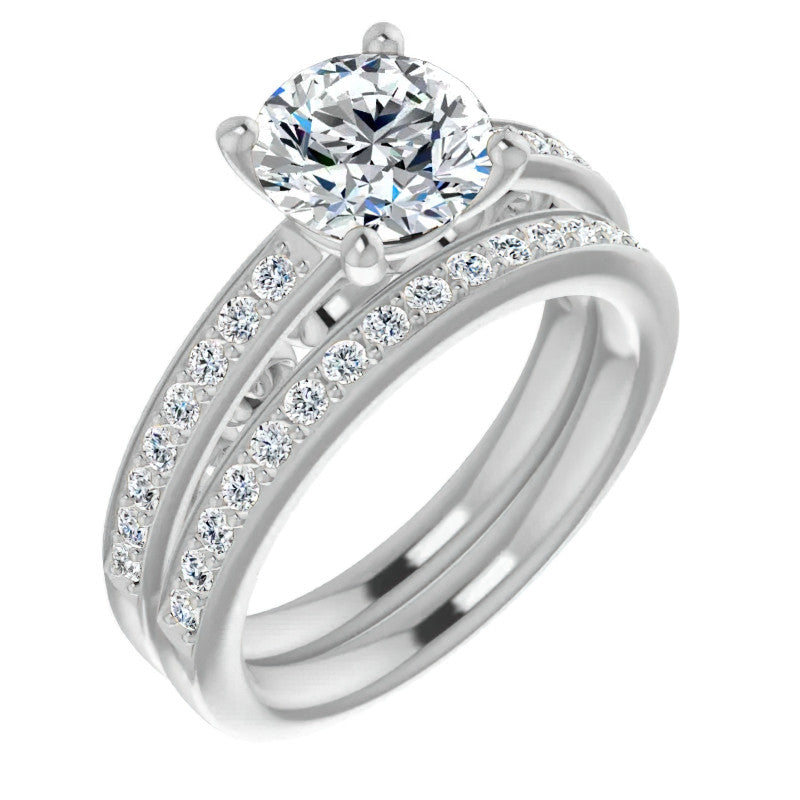 Round Infinity Design Engagement Ring