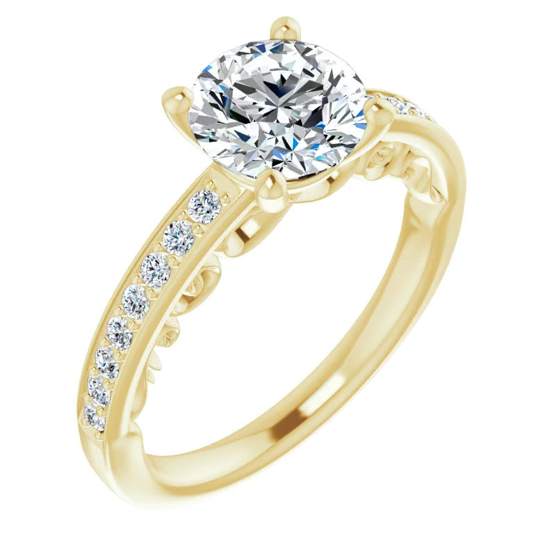 Round Infinity Design Engagement Ring