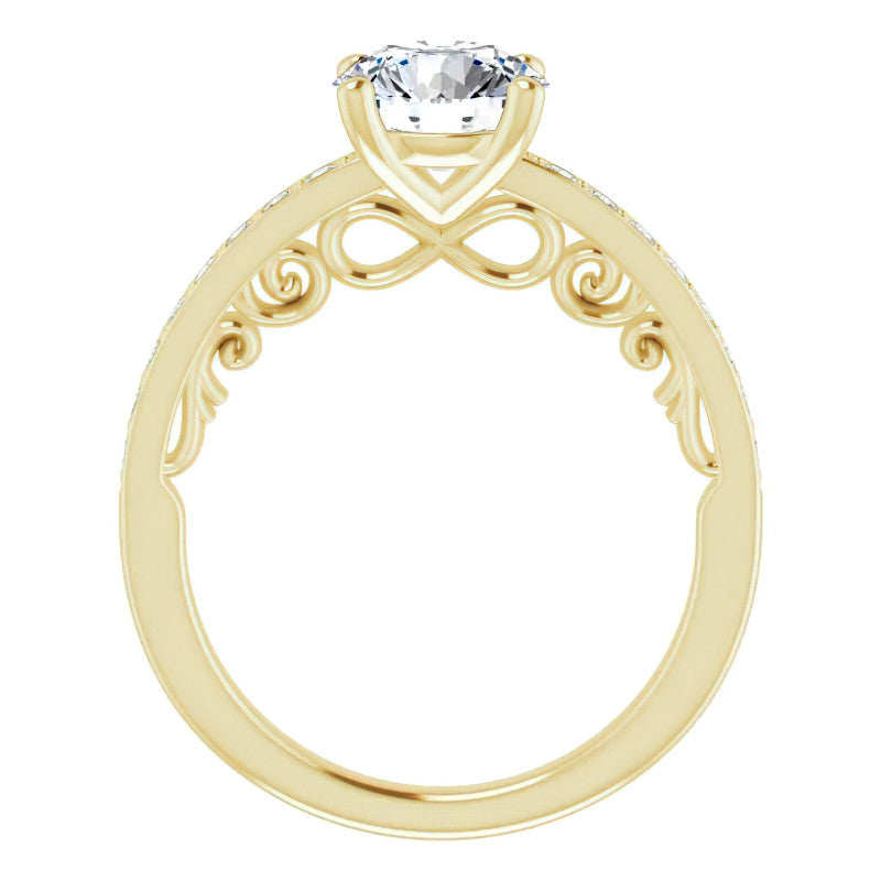 Round Infinity Design Engagement Ring