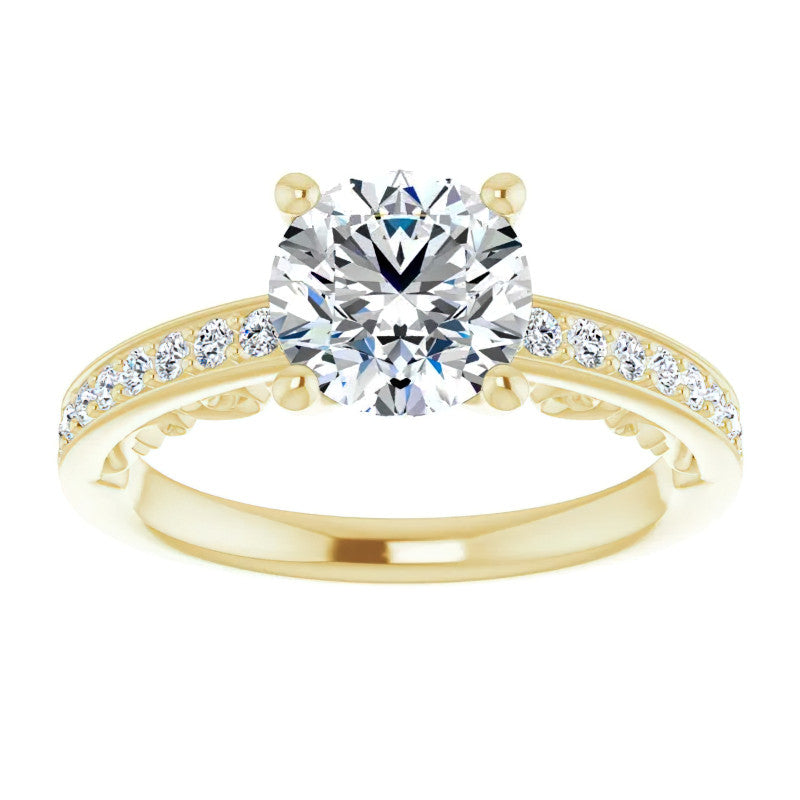 Round Infinity Design Engagement Ring