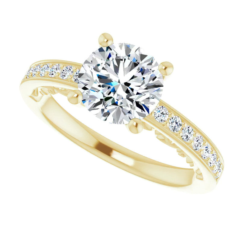 Round Infinity Design Engagement Ring