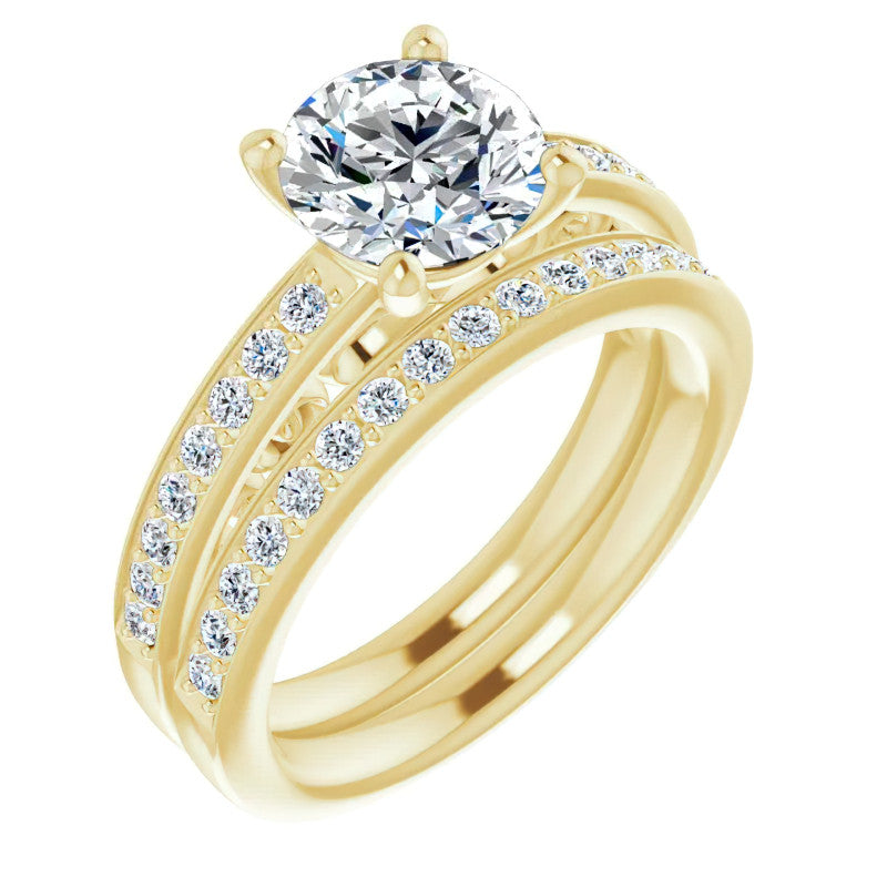 Round Infinity Design Engagement Ring