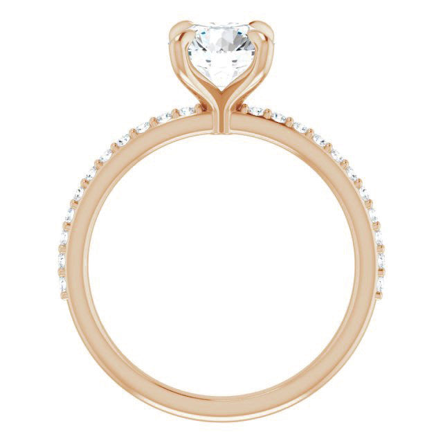 Round Brilliant Moissanite Engagement Ring with Claw Prongs