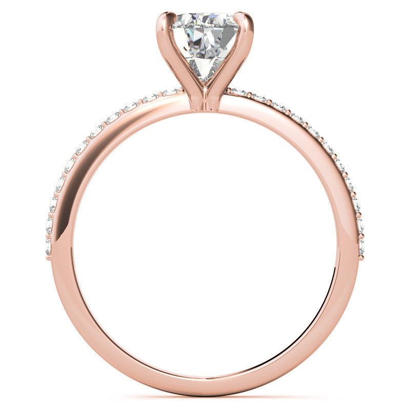 Pear Moissanite Engagement Ring with Claw Prongs