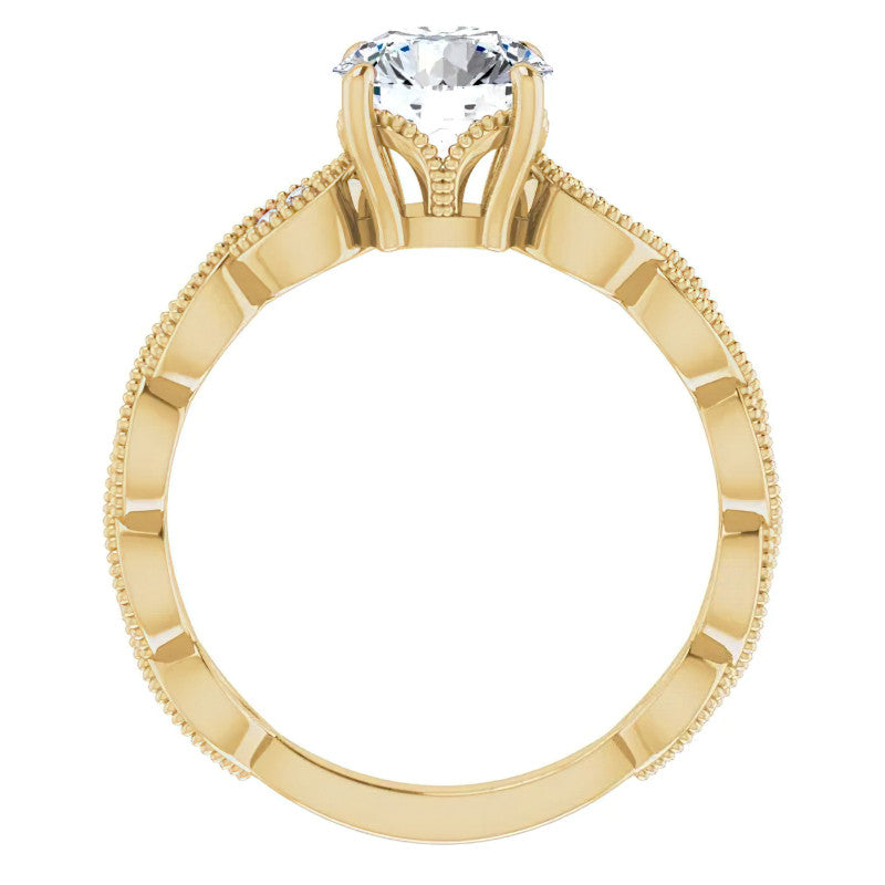 Round Infinity-Styled Moissanite Engagement Ring