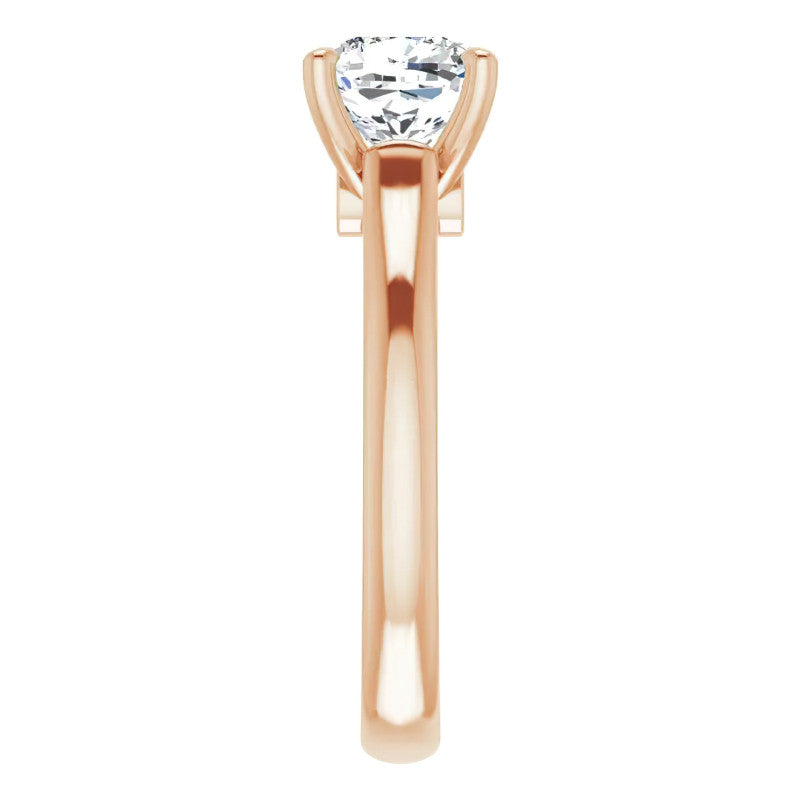 Cushion Moissanite Cathedral Engagement Ring