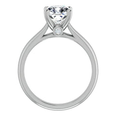 Cushion Moissanite Cathedral Engagement Ring