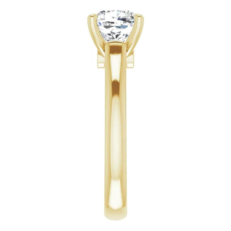 Cushion Moissanite Cathedral Engagement Ring