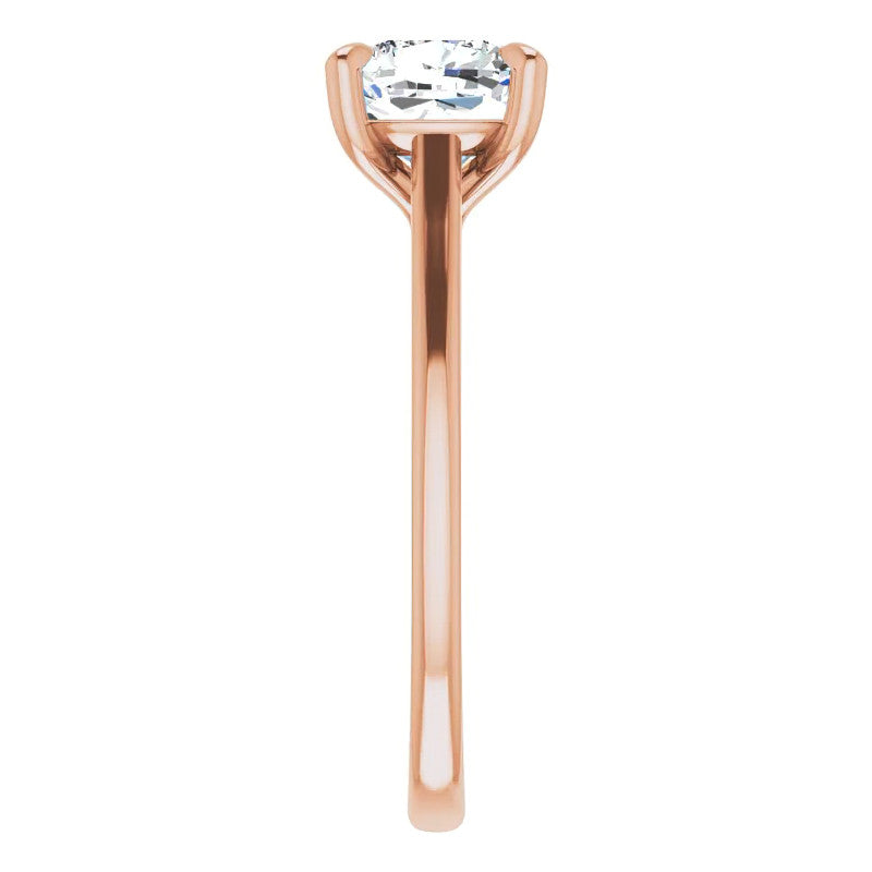 Cushion Moissanite Petite Cathedral Solitaire