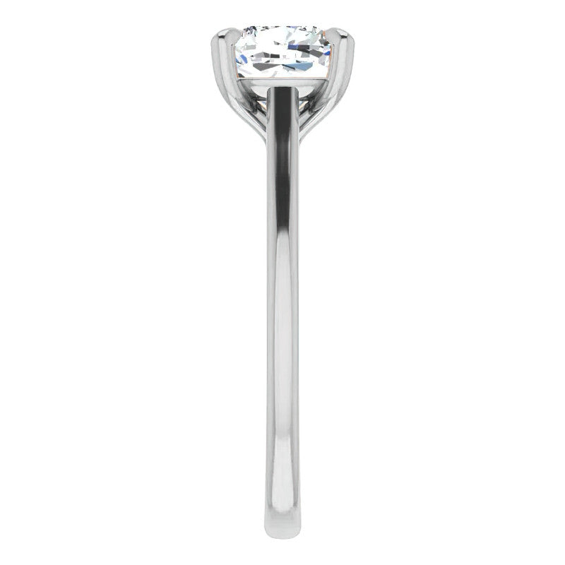 Cushion Moissanite Petite Cathedral Solitaire
