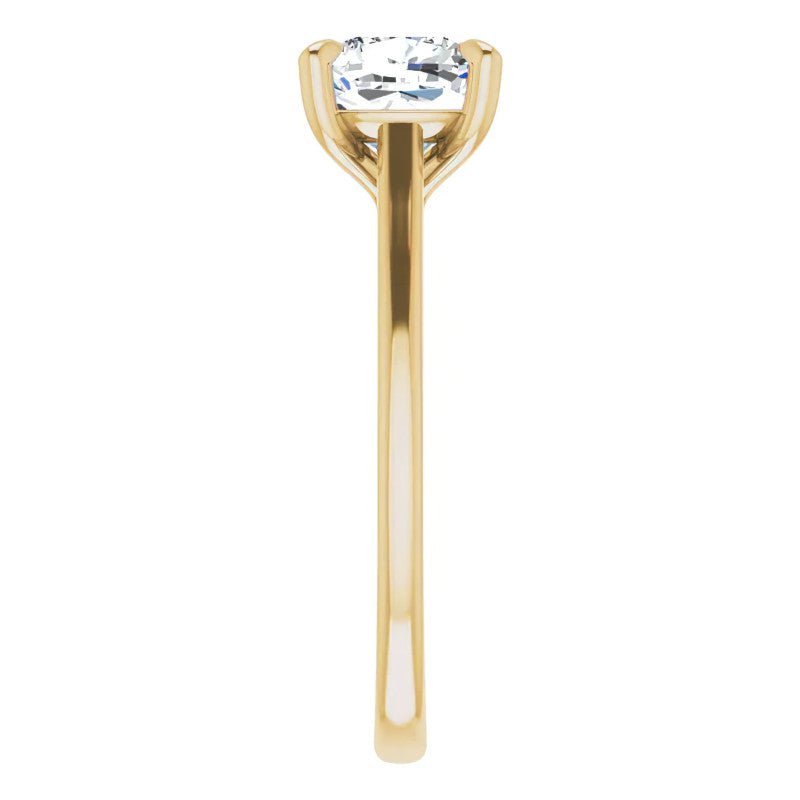 Cushion Moissanite Petite Cathedral Solitaire