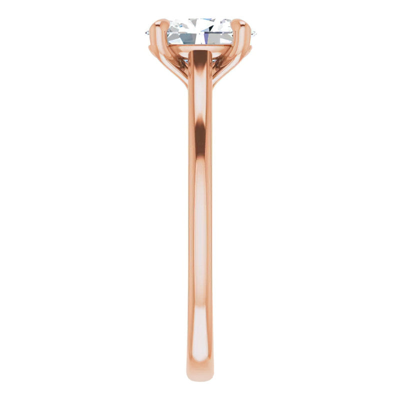 Oval Moissanite Petite Cathedral Solitaire