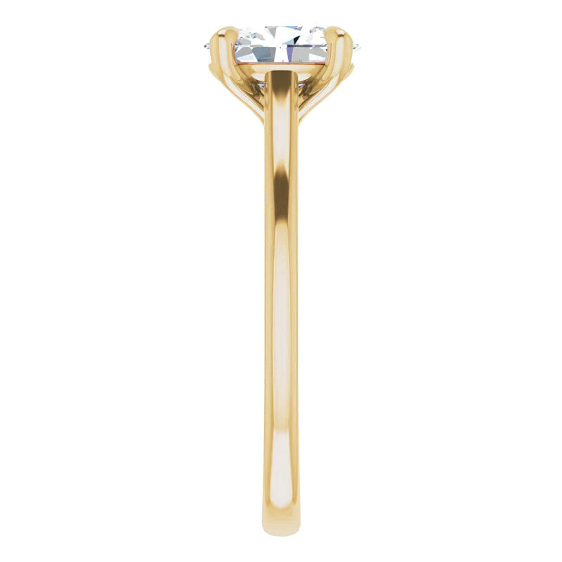 Oval Moissanite Petite Cathedral Solitaire