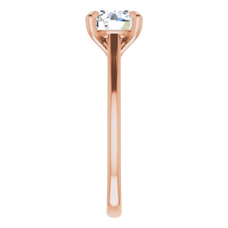 Round Brilliant Moissanite Petite Cathedral Solitaire