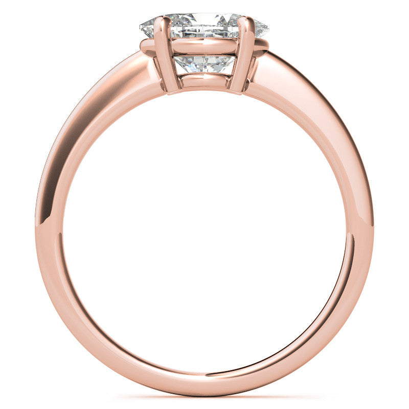Petite Low East-West Oval Moissanite Solitaire Ring