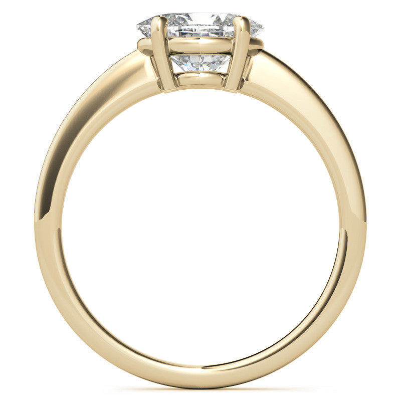 Petite Low East-West Oval Moissanite Solitaire Ring