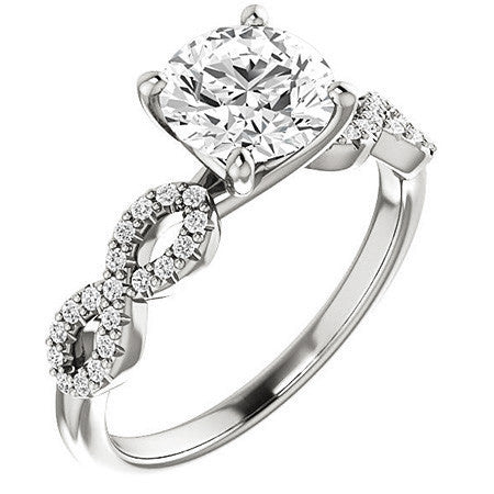 Round Infinity Moissanite Engagement Ring