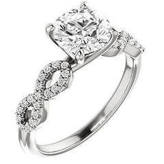 Round Infinity Moissanite Engagement Ring