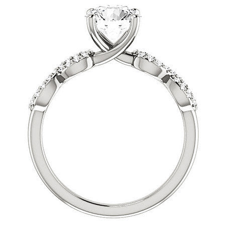 Round Infinity Moissanite Engagement Ring