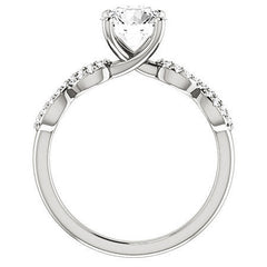 Round Infinity Moissanite Engagement Ring