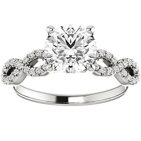 Round Infinity Moissanite Engagement Ring