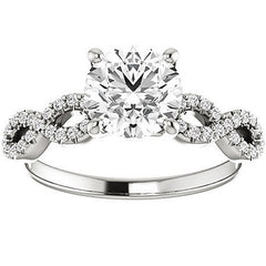 Round Infinity Moissanite Engagement Ring
