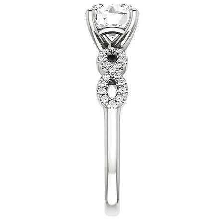 Round Infinity Moissanite Engagement Ring