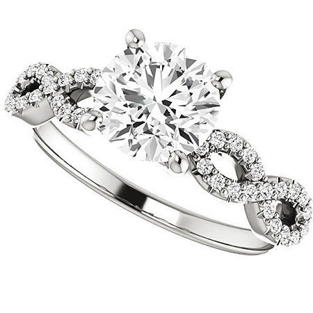 Round Infinity Moissanite Engagement Ring