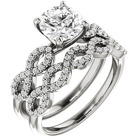 Round Infinity Moissanite Engagement Ring