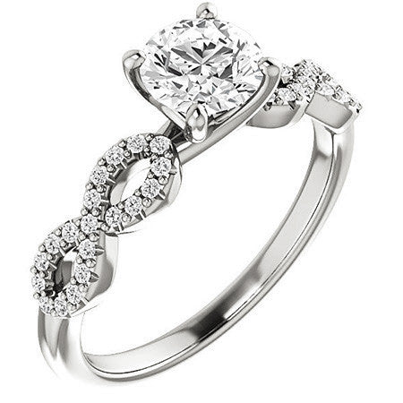 Round Infinity Moissanite Engagement Ring