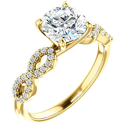 Round Infinity Moissanite Engagement Ring