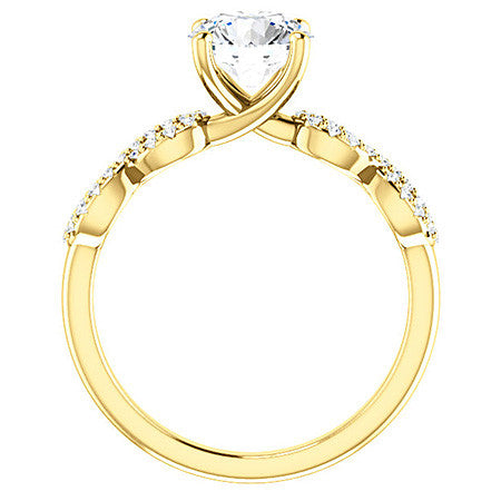 Round Infinity Moissanite Engagement Ring