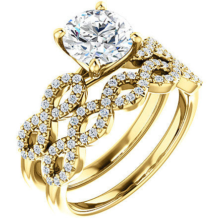 Round Infinity Moissanite Engagement Ring
