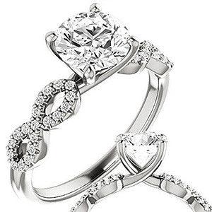 Round Infinity Moissanite Engagement Ring
