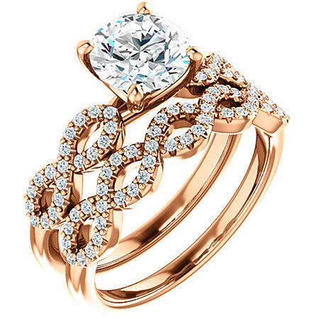 Round Infinity Moissanite Engagement Ring