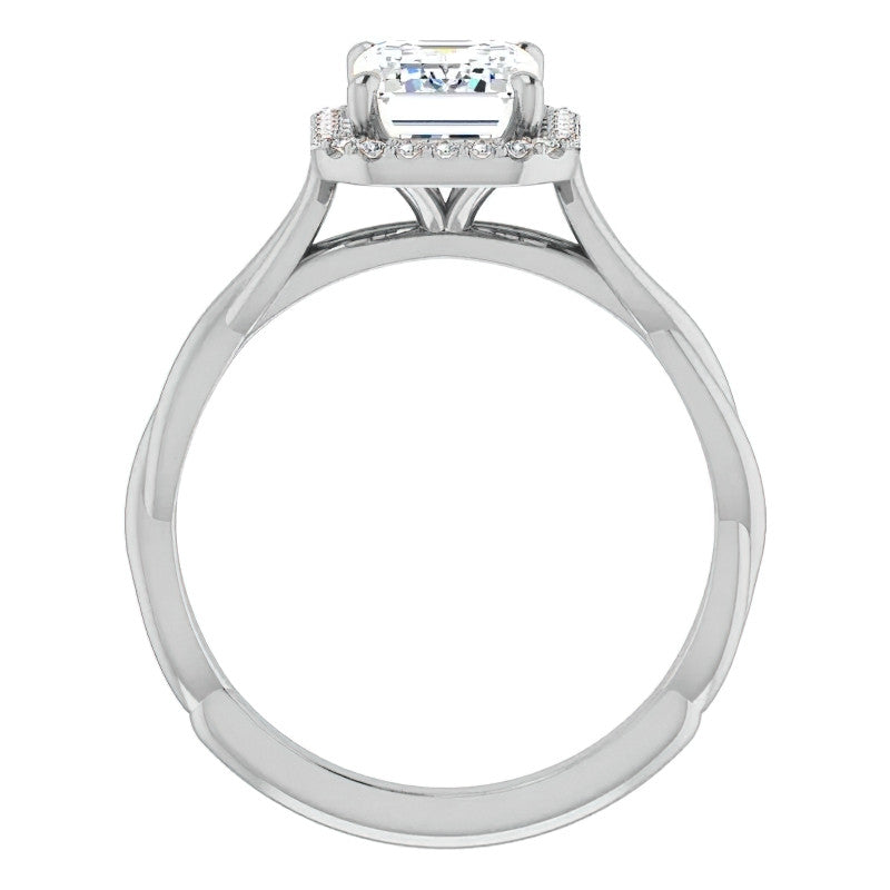 Emerald / Radiant Halo Infinity-Style Engagement Ring